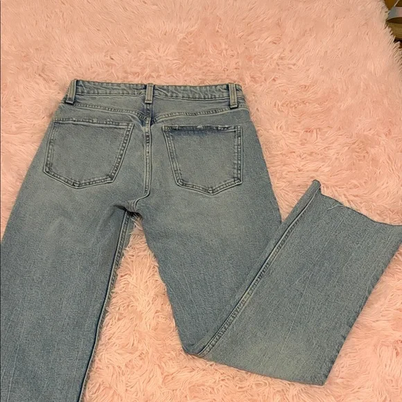 Zara Women's Sky Blue Straight Jeans - Picture 9 of 12